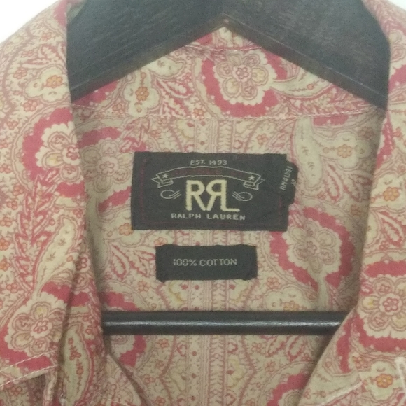 RRL by Ralph Lauren cotton snap button down - Picture 4 of 4